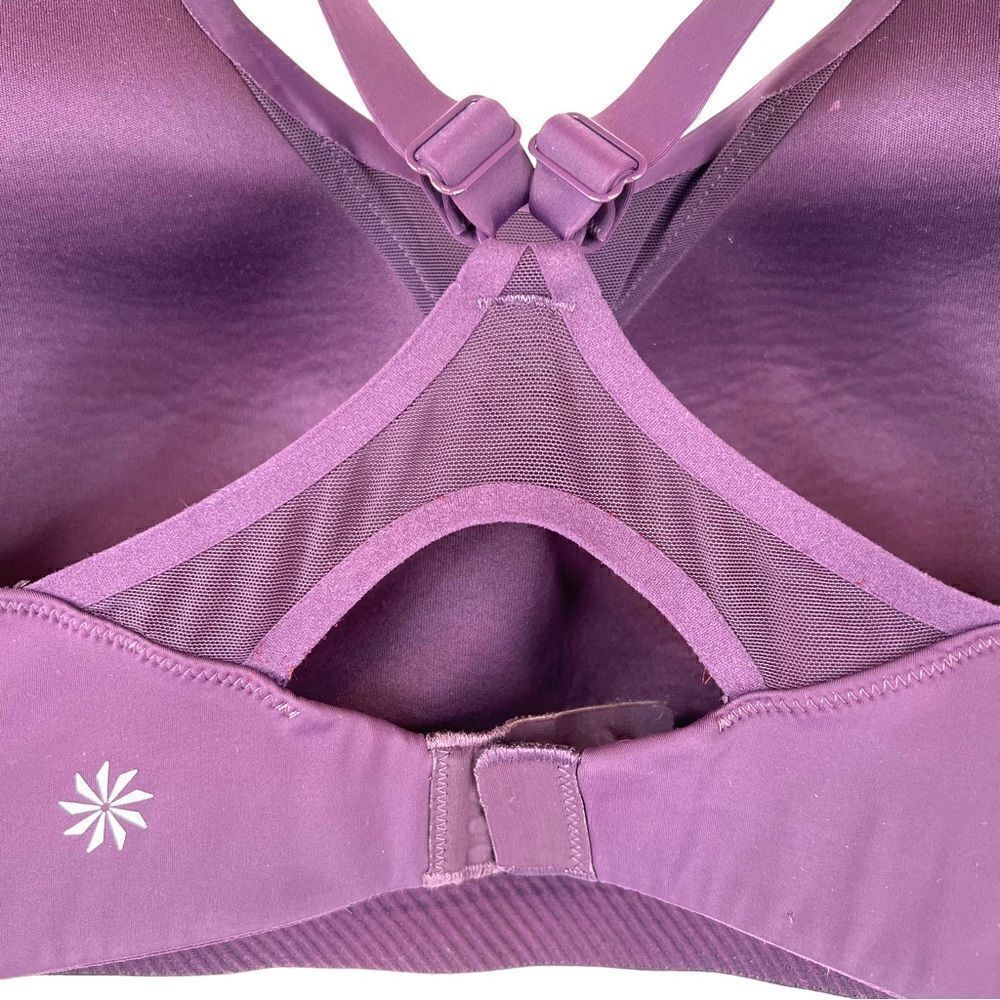 ATHLETA Racerback High Impact Sports Bra in Burgundy Size 32D - Picture 5 of 7